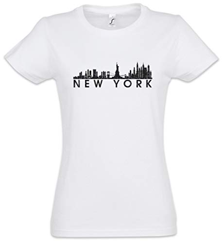 Urban Backwoods Skyline New York Damen T-Shirt Weiß Größe L von Urban Backwoods