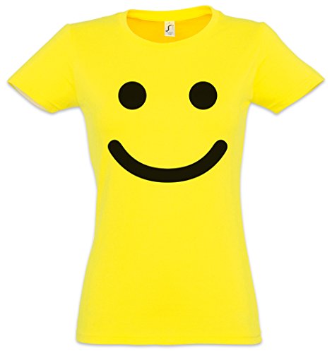 Urban Backwoods Smile Happy Damen T-Shirt Gelb Größe M von Urban Backwoods