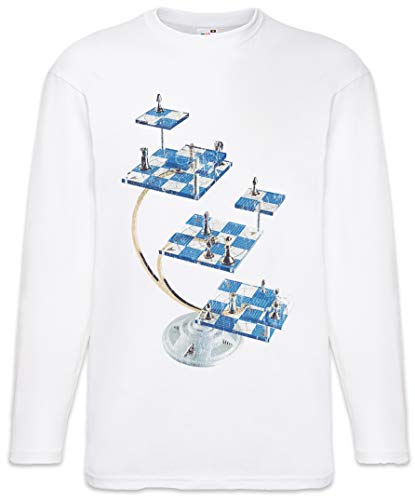 Urban Backwoods Star Chess Herren Langarm T-Shirt Weiß Größe M von Urban Backwoods