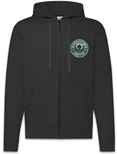 Urban Backwoods Starspawn Coffee Herren Zipper Hoodie Kapuzenpullover Schwarz Größe L von Urban Backwoods