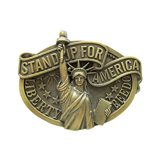 Urban Backwoods Statue of Liberty I Antique Brass Gürtelschnalle für Wechselgürtel Buckle von Urban Backwoods