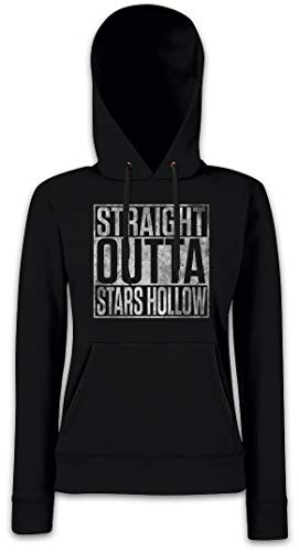 Urban Backwoods Straight Outta Stars Hollow Damen Kapuzenpullover Hoodie Schwarz Größe M von Urban Backwoods