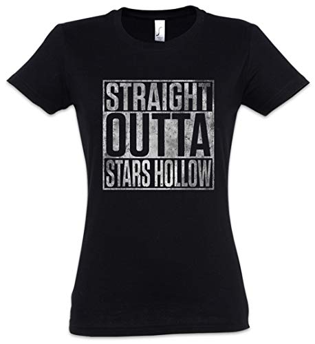 Urban Backwoods Straight Outta Stars Hollow Damen T-Shirt Schwarz Größe M von Urban Backwoods