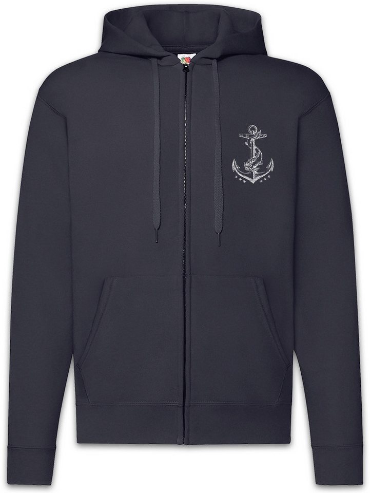 Urban Backwoods Sweatjacke Anchor II Zipper Hoodie Anker Tattoo Segler Segeln Sport Sports Sailor (1-tlg) Matrose Segelboot Sailboat Sail von Urban Backwoods