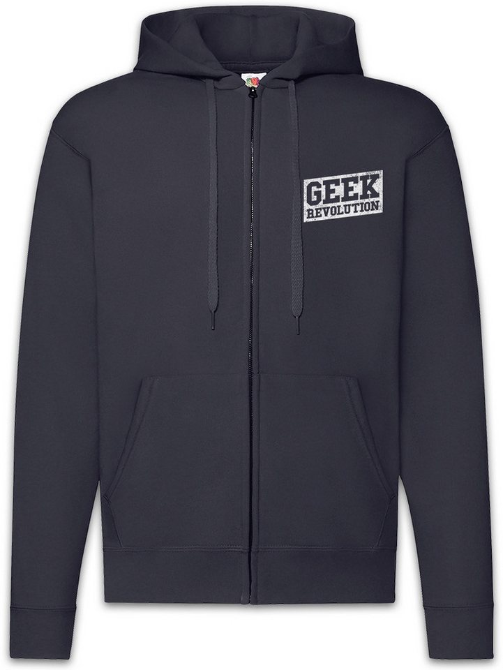 Urban Backwoods Sweatjacke Geek Revolution Zipper Hoodie Gaming Game Nerd Controller Joystick (1-tlg) Gamepad Politik Gamer Games von Urban Backwoods