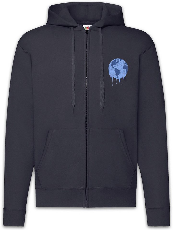Urban Backwoods Sweatjacke Melting Earth Zipper Hoodie Umweltschutz Save The World Green Energy (1-tlg) Animal Welfare Protect Protection von Urban Backwoods