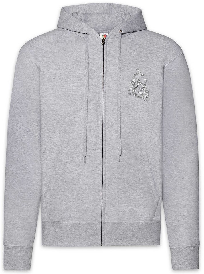 Urban Backwoods Sweatjacke Norse Snake Dragon Zipper Hoodie Raben Raven Hugin Munin Wikinger Tyr (1-tlg) Vikings Walhalla Thor Odhin von Urban Backwoods