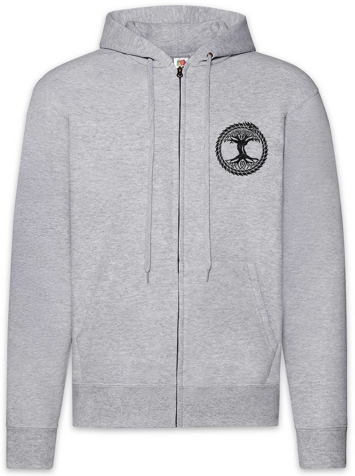 Urban Backwoods Sweatjacke Ouroboros Yggdrasil Zipper Hoodie Celtic Irminsul Tree Loki of Life (1-tlg) Thor Snake Weltenbaum Wikinger von Urban Backwoods