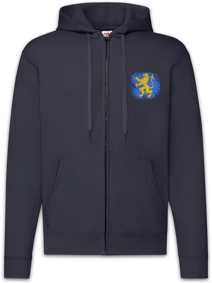 Urban Backwoods Sweatjacke Sheldon Appartment Flag Lion Zipper Hoodie Big Geek Flagge Bang Freak (1-tlg) TBBT Theory Fahne Logo von Urban Backwoods