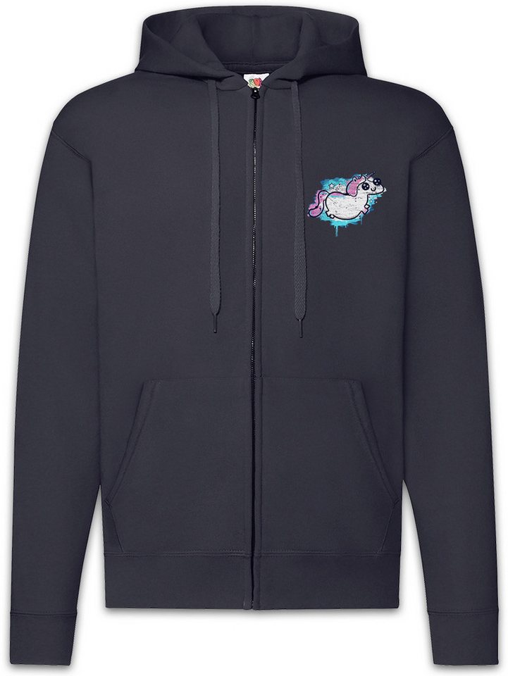 Urban Backwoods Sweatjacke Unicorn Paint Zipper Hoodie Einhorn Comic Anime Regenbogen Rainbow (1-tlg) Cute Fantasy Fairies Princess von Urban Backwoods