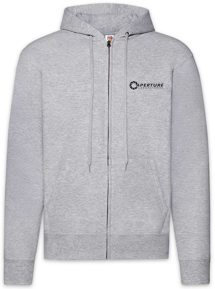 Urban Backwoods Sweatjacke Vintage Aperture Laboratories Zipper Hoodie Science Logo Labs Game (1-tlg) Portal Shooter Kult Gamer von Urban Backwoods