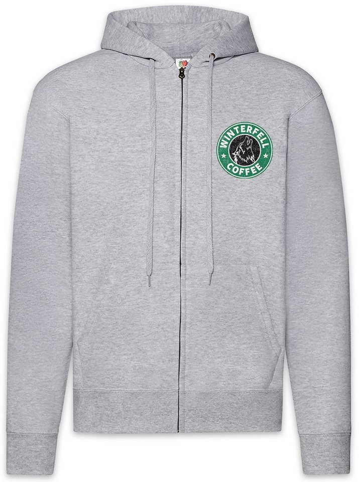 Urban Backwoods Sweatjacke Winterfell Coffee Zipper Hoodie Game Of Symbol Thrones Is Coming House (1-tlg) Haus Stark Rob Eddard von Urban Backwoods