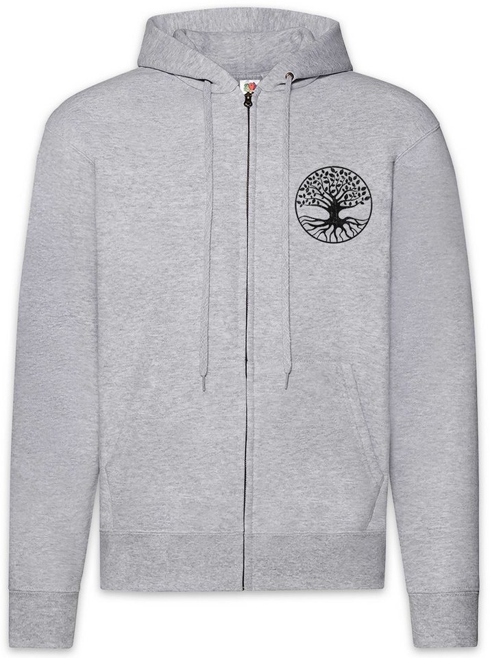 Urban Backwoods Sweatjacke Yggdrasil V Zipper Hoodie Weltenbaum Arsen Tree of Life Walhall (1-tlg) Walhalla Ravens Odin Thor von Urban Backwoods
