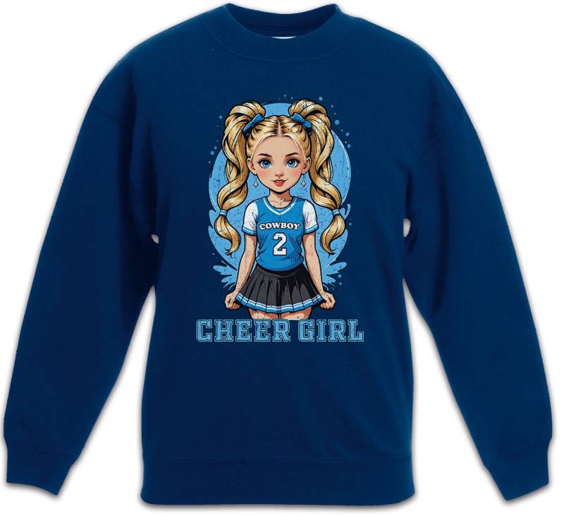 Urban Backwoods Sweatshirt Anime Comwboy Cheerleader Girl Kinderpullover American Football (1-tlg) Rockabilly Texas Blue Team von Urban Backwoods