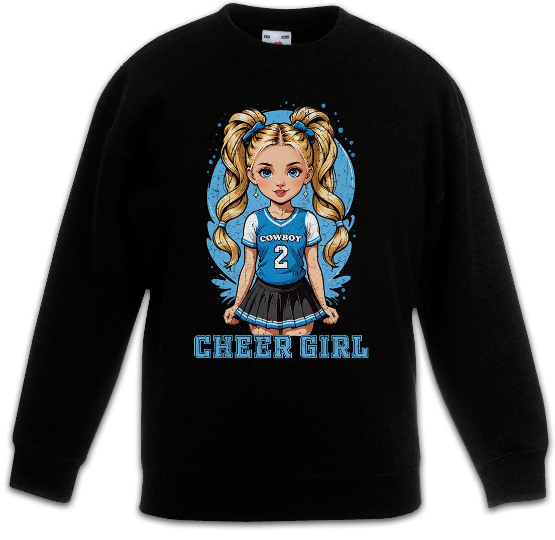 Urban Backwoods Sweatshirt Anime Comwboy Cheerleader Girl Kinderpullover American Football (1-tlg) Rockabilly Texas Blue Team von Urban Backwoods