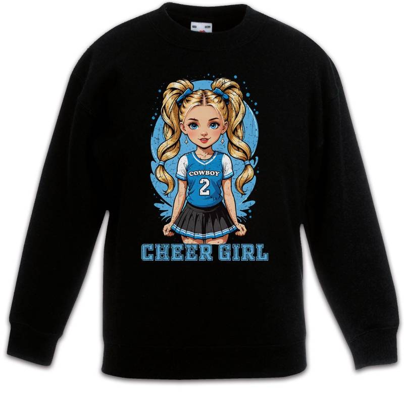 Urban Backwoods Sweatshirt Anime Comwboy Cheerleader Girl Kinderpullover American Football (1-tlg) Rockabilly Texas Blue Team von Urban Backwoods