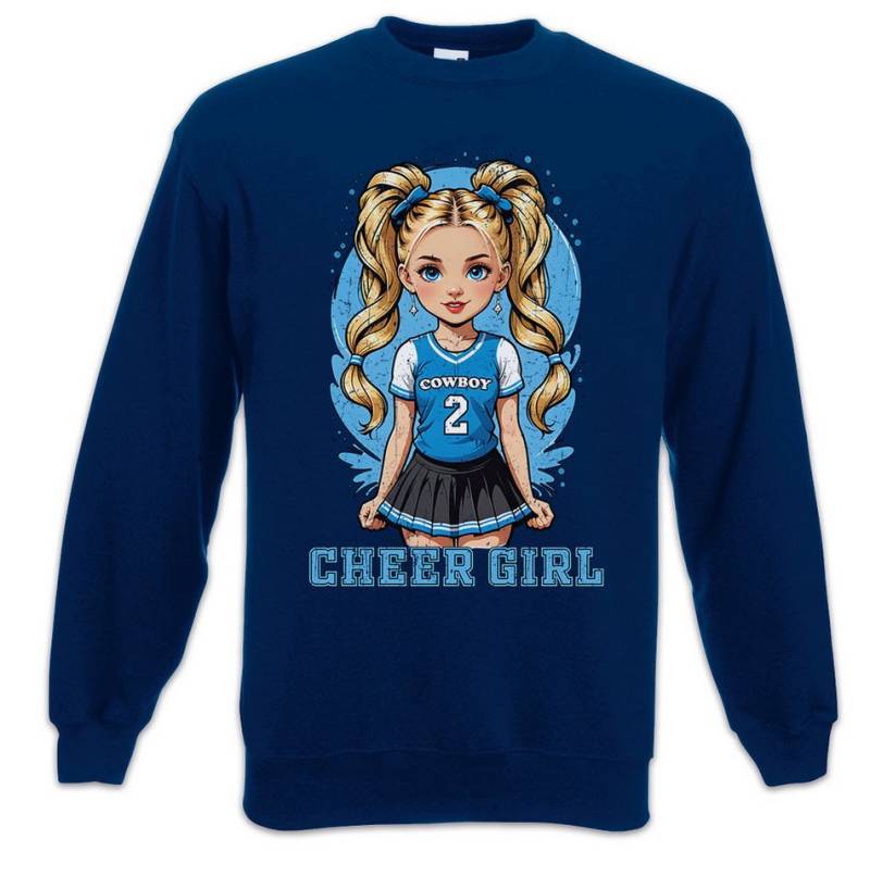 Urban Backwoods Sweatshirt Anime Comwboy Cheerleader Girl Sweatshirt American Football Rockabilly (1-tlg) Texas Blue Team Mannschaft von Urban Backwoods