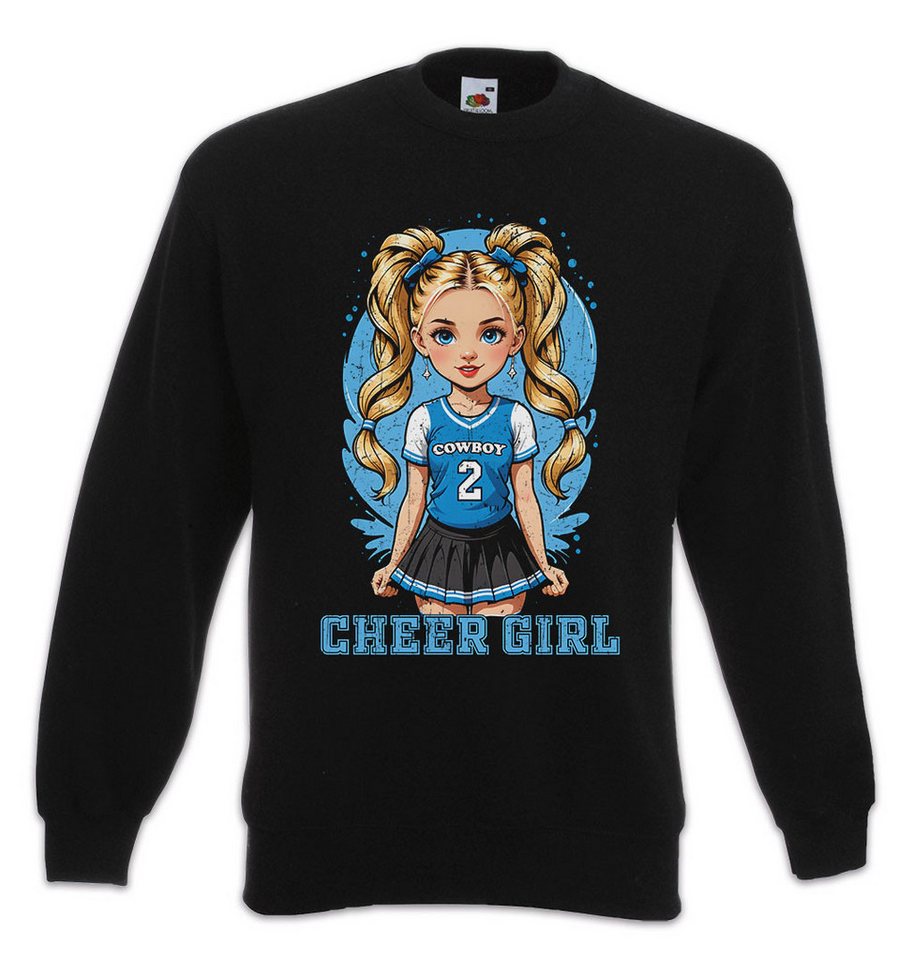 Urban Backwoods Sweatshirt Anime Comwboy Cheerleader Girl Sweatshirt American Football Rockabilly (1-tlg) Texas Blue Team Mannschaft von Urban Backwoods