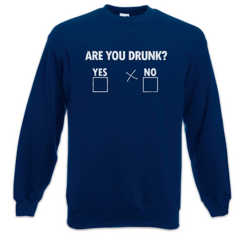 Urban Backwoods Sweatshirt Are You Drunk Sweatshirt Yes No Cross Fun Drinker Beer Bier Booze (1-tlg) Hangover Barfly Party University von Urban Backwoods