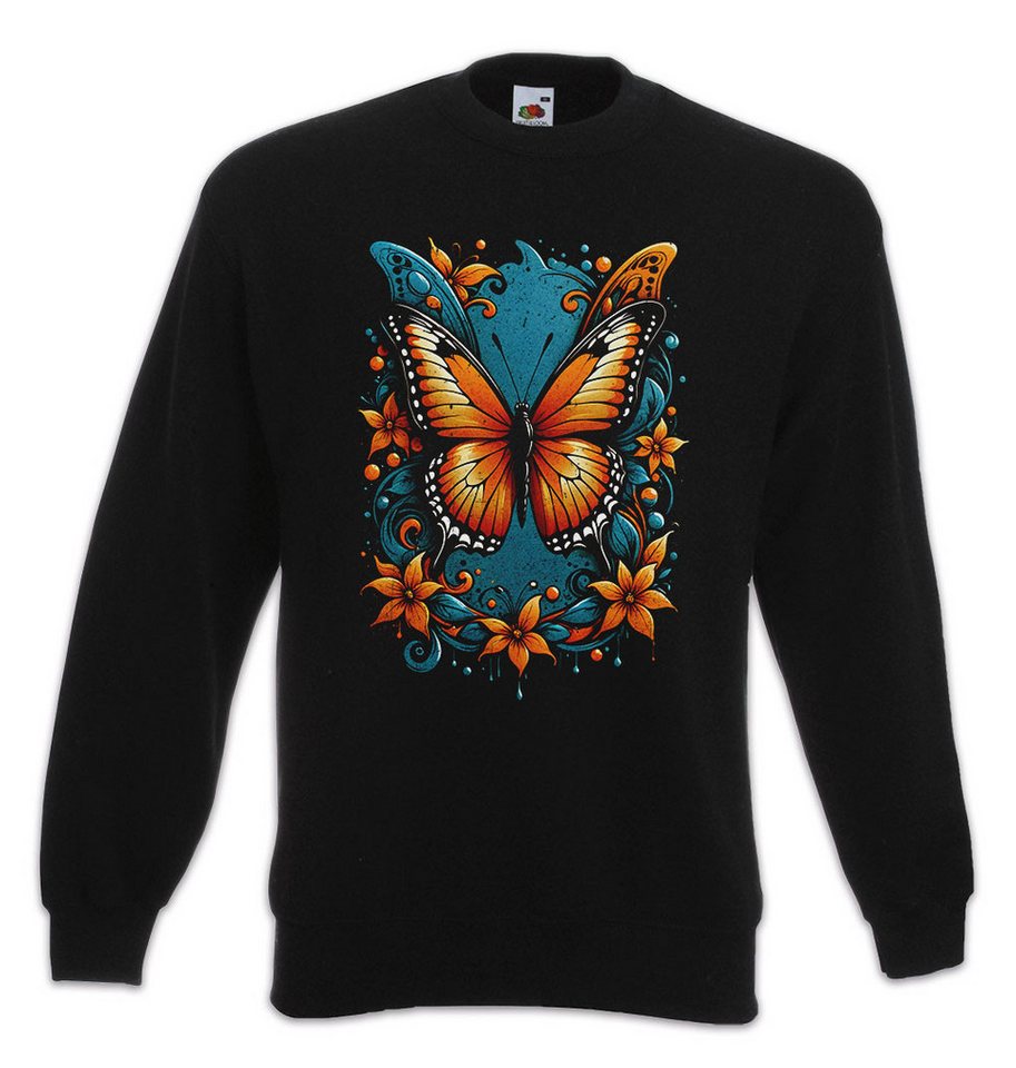 Urban Backwoods Sweatshirt Butterfly Sweatshirt Schmetterling Tattoo Art Girl Pin Up Burlesque (1-tlg) Aestehtic Natur Öko Garten von Urban Backwoods
