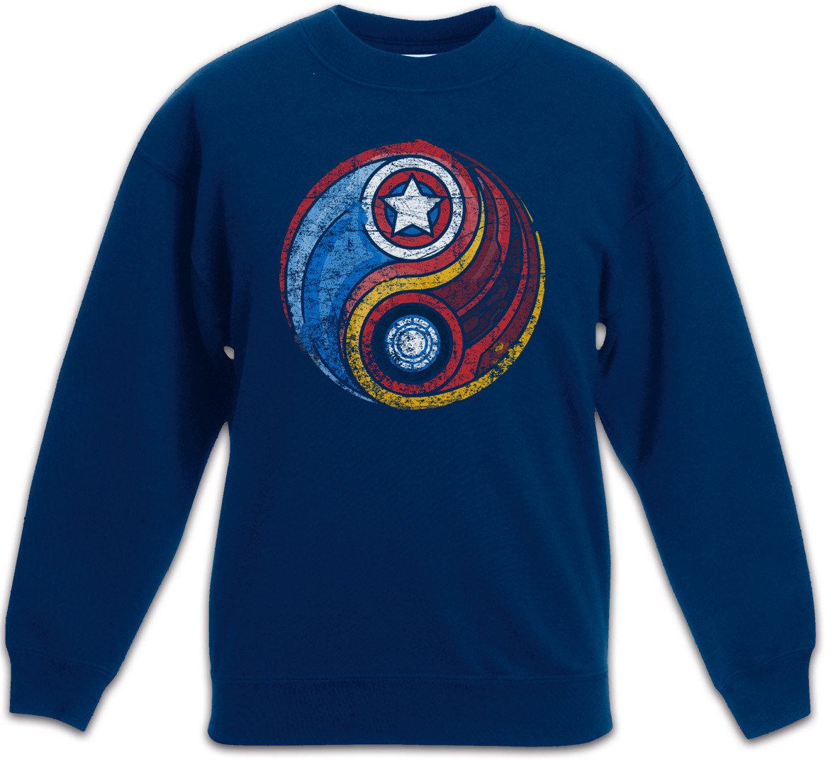 Urban Backwoods Sweatshirt Captain Stark Ying Yang Kinderpullover Tony Iron Yin-Yang Captain Man (1-tlg) America Logo Symbol Schild von Urban Backwoods