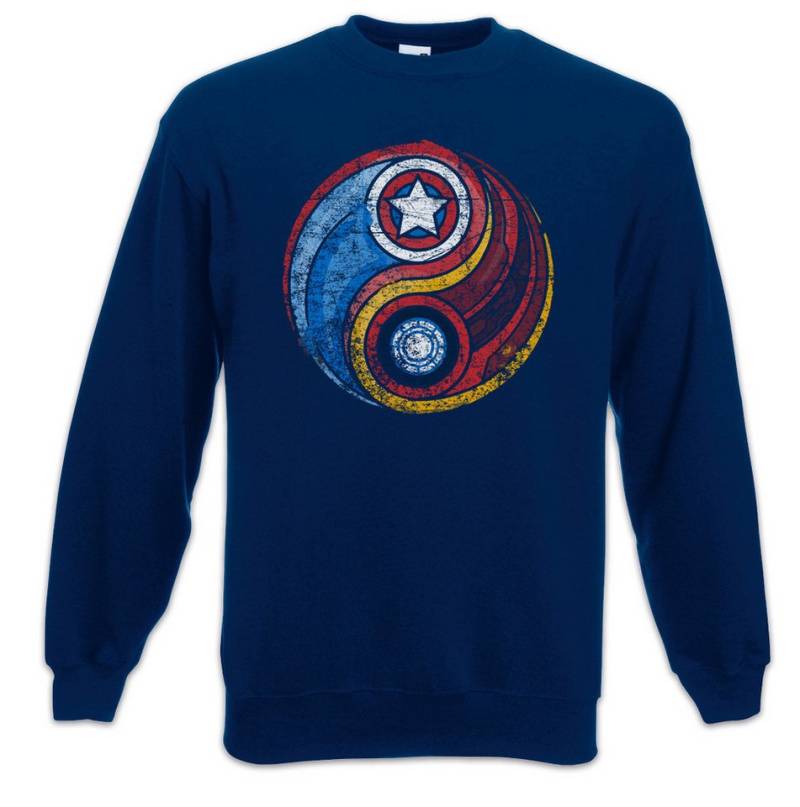 Urban Backwoods Sweatshirt Captain Stark Ying Yang Sweatshirt Tony Iron Yin-Yang Captain Man (1-tlg) America Logo Symbol Schild von Urban Backwoods