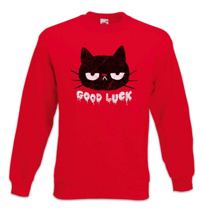 Urban Backwoods Sweatshirt Cat Good Luck Sweatshirt Cat Katze Liebe Cats Katzen Fun Sucht Süchtig (1-tlg) Love Grumpy Chat Kitty von Urban Backwoods