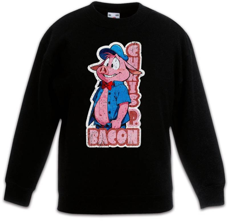 Urban Backwoods Sweatshirt Chris P. Bacon Kinderpullover Meat Not Vegan Proteine Crispy Pork Pig (1-tlg) Bodybuilding Masse Aufbau Grillen von Urban Backwoods
