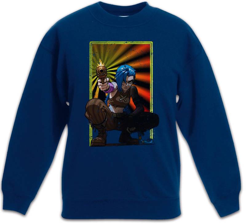Urban Backwoods Sweatshirt Cyber League Girl Kinderpullover Arcane Anime Punk Tattoo Legends Jinx (1-tlg) LOL Gamer Gaming Japan von Urban Backwoods