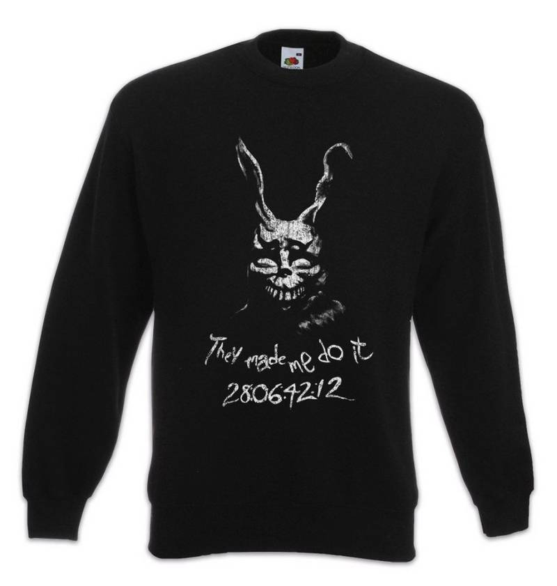 Urban Backwoods Sweatshirt Frank The Rabbit Sweatshirt They Made Me Do It Donnie Hase Darko Movie (1-tlg) 28:06:42:12 Numbers Nummern von Urban Backwoods