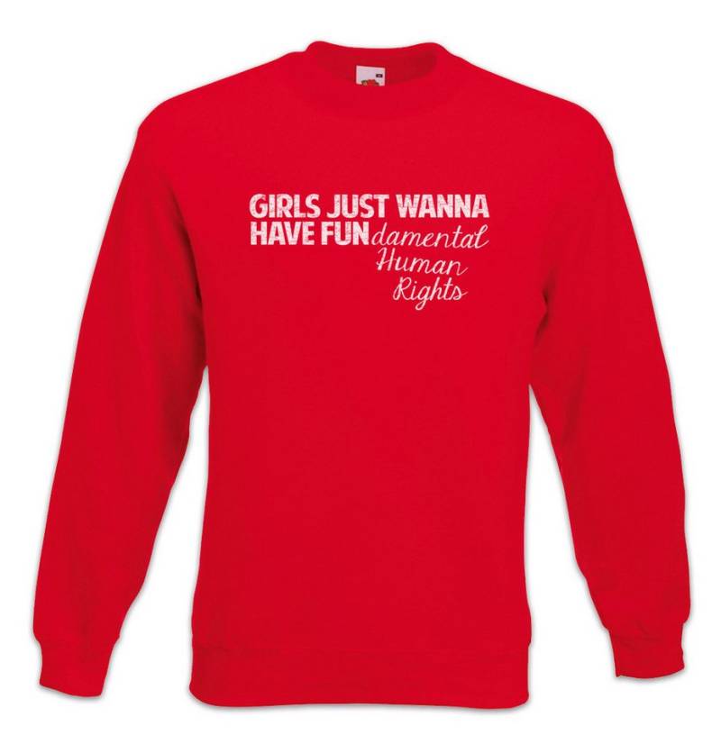 Urban Backwoods Sweatshirt Girls Just Wanna Have Fun Sweatshirt Venus Fist Sign Symbol Logo Women (1-tlg) Frauen March Revolution Emanzipation von Urban Backwoods