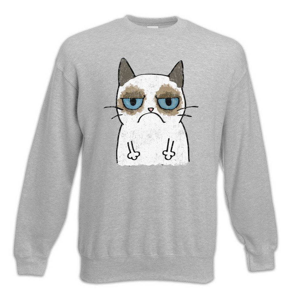 Urban Backwoods Sweatshirt Grumpy Cat II Sweatshirt Cats Katze Gatto Gamer Games Gaming Nerd (1-tlg) Admin Informatik Informatiker Computer von Urban Backwoods