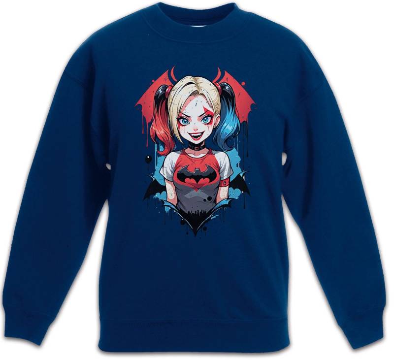Urban Backwoods Sweatshirt Harley Batcave Girl Kinderpullover Bat Logo Quinn Anime Gotham Batman (1-tlg) Modern Art Man Woman von Urban Backwoods