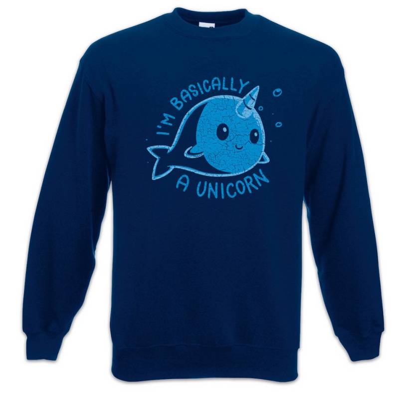 Urban Backwoods Sweatshirt I'm Basically A Unicorn Sweatshirt Einhorn Wal Regenbogen Horn Rainbow (1-tlg) Fun Fairies Princess Fairytale von Urban Backwoods