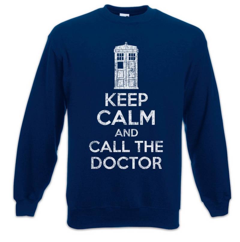 Urban Backwoods Sweatshirt Keep Calm And Call The Doctor Sweatshirt Doktor Kult Who Phone Booth (1-tlg) Graham Yasmin Ryan Doc von Urban Backwoods