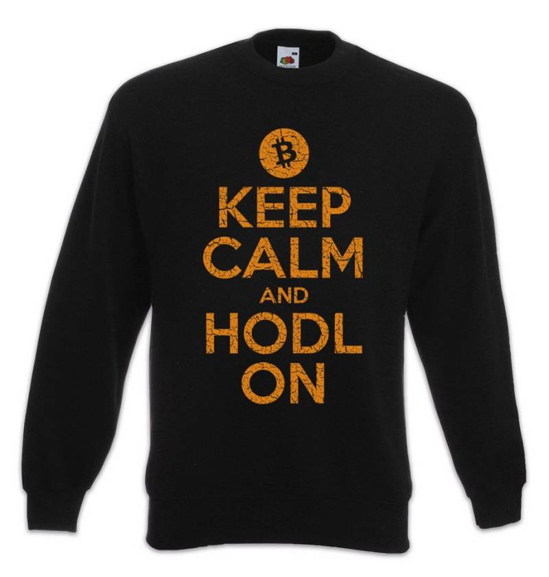 Urban Backwoods Sweatshirt Keep Calm And HODL On Sweatshirt Crypto Bitcoin Currencies (1-tlg) Cryptocurrency Digital Banking Banker von Urban Backwoods