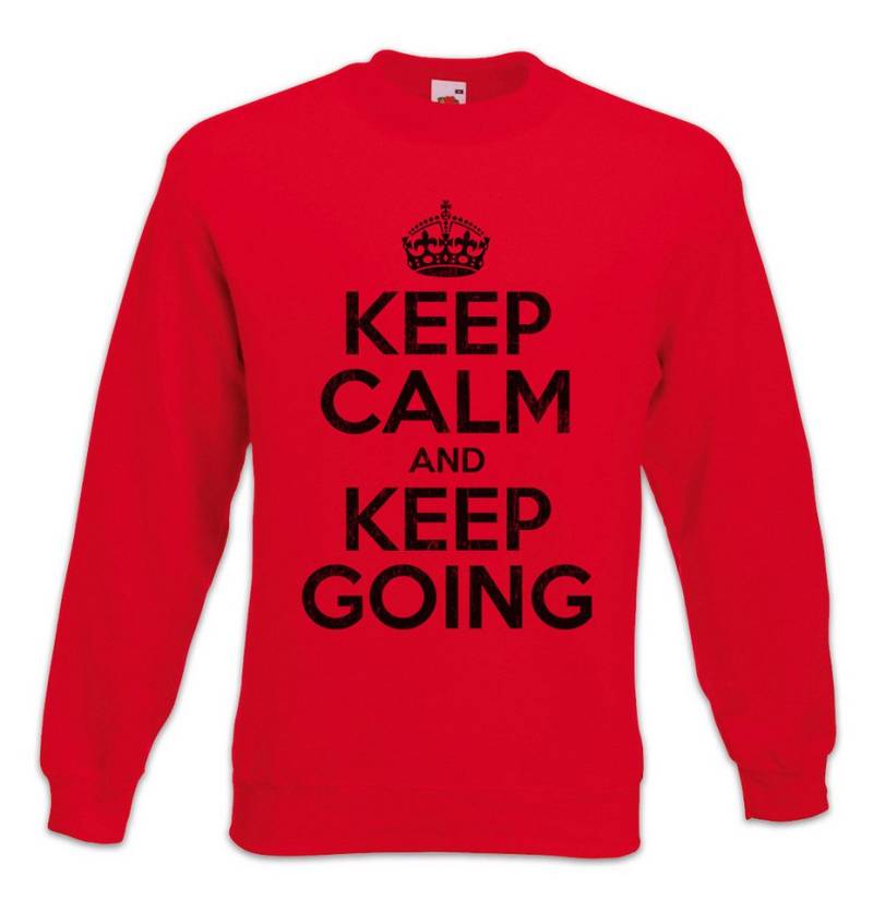 Urban Backwoods Sweatshirt Keep Calm And Keep Going Sweatshirt Batterie accu pile pila batteria (1-tlg) batería happy glücklich positiv von Urban Backwoods