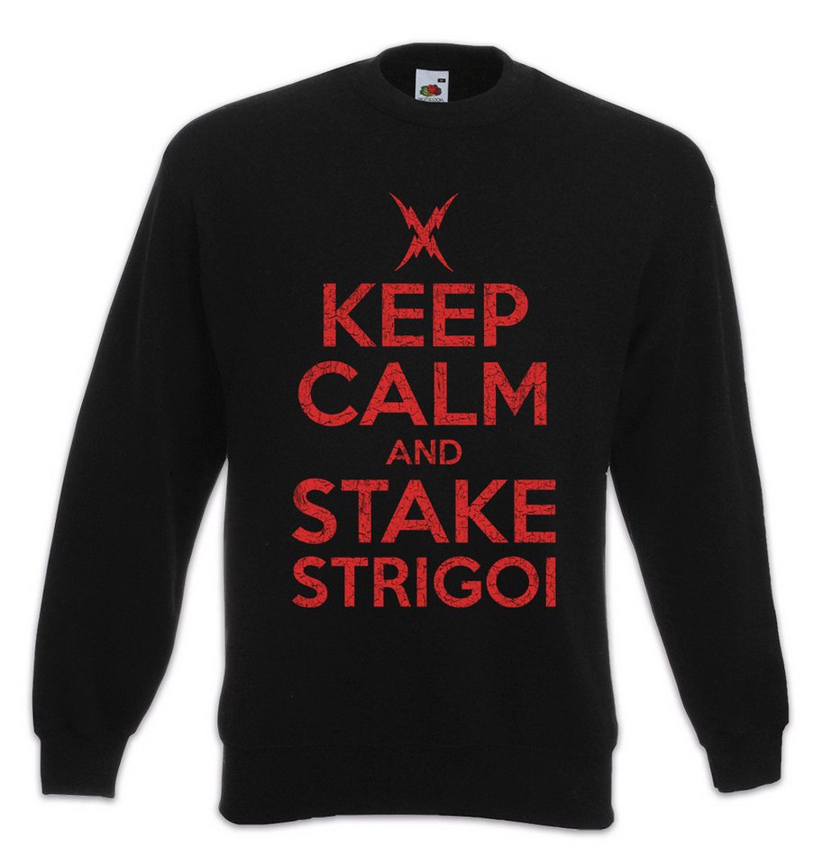 Urban Backwoods Sweatshirt Keep Calm And Strake Strigoi Sweatshirt The Vampire Strain Vampir (1-tlg) Symbol Sign Logo Zeichen von Urban Backwoods