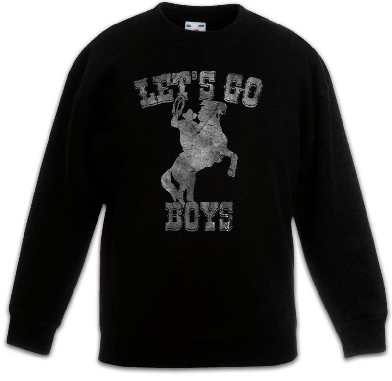 Urban Backwoods Sweatshirt Let's Go Boys Cowboy Kinderpullover Country Horse Western Pferd Hut (1-tlg) Sport Rider Reiten Reitsport von Urban Backwoods