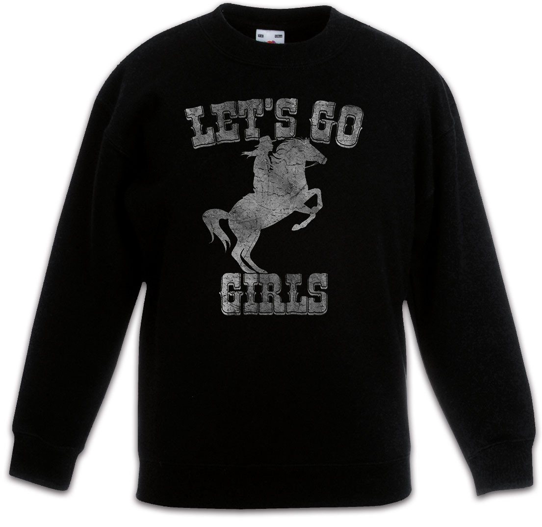 Urban Backwoods Sweatshirt Let's Go Girls Cowgirl Kinderpullover Country Horse Western Pferd Hut (1-tlg) Sport Rider Reiten Reitsport von Urban Backwoods