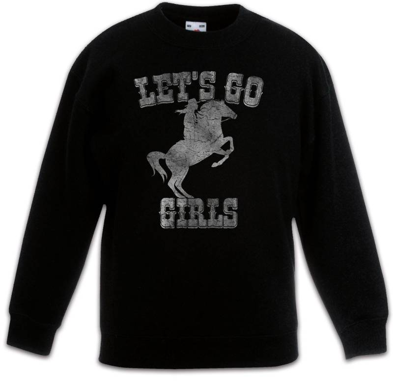 Urban Backwoods Sweatshirt Let's Go Girls Cowgirl Kinderpullover Country Horse Western Pferd Hut (1-tlg) Sport Rider Reiten Reitsport von Urban Backwoods