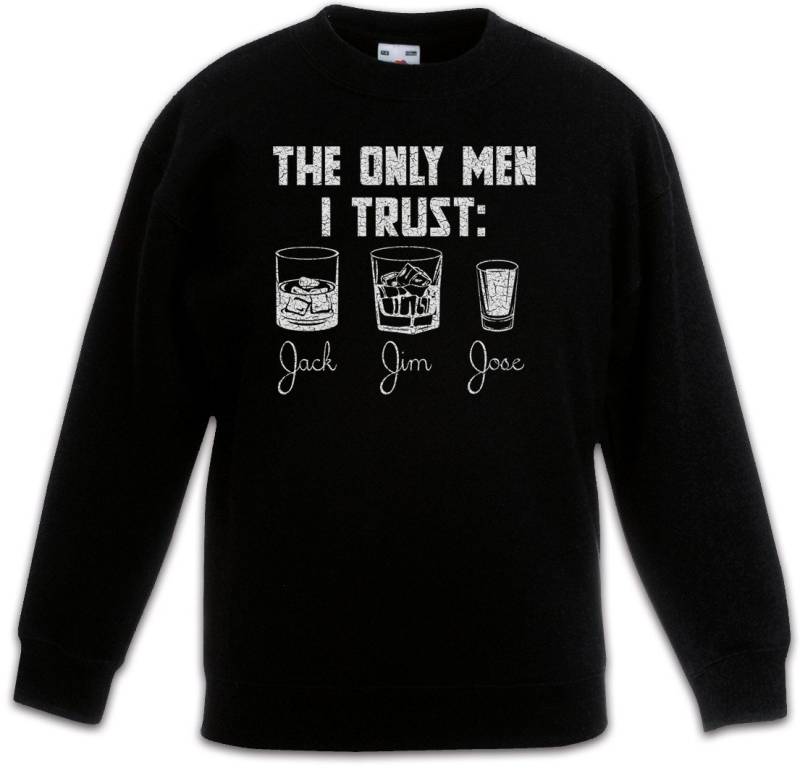 Urban Backwoods Sweatshirt Men I Trust Kinderpullover Jim Jack Gin Jose Alcohol Whiskey Whisky (1-tlg) Beer Fasching Karneval Betrunken von Urban Backwoods