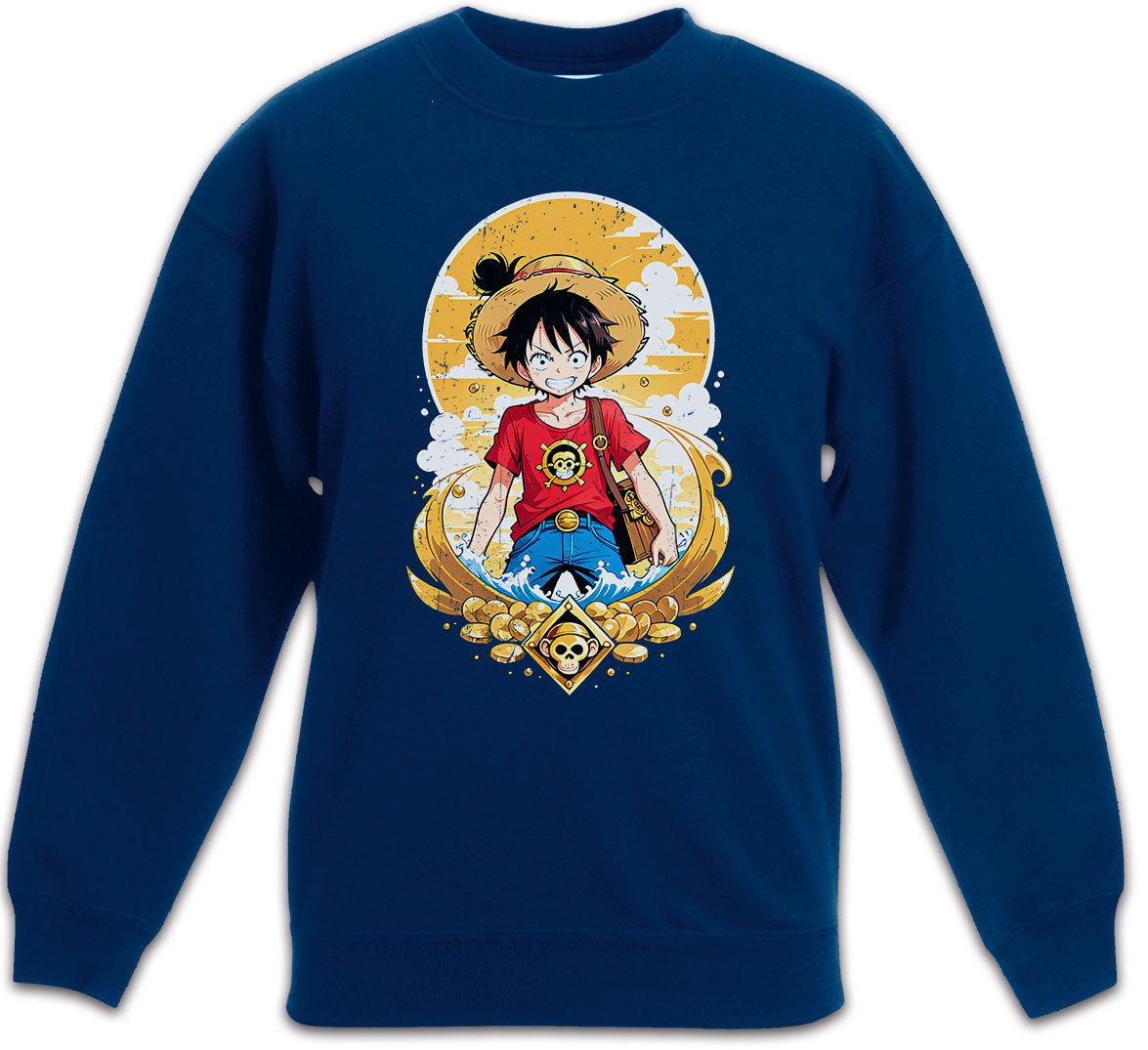 Urban Backwoods Sweatshirt Monkey Ruffy Logo Kinderpullover One Pirate Adventure Anime Piece D (1-tlg) Luffy Treasure Pirates Series von Urban Backwoods