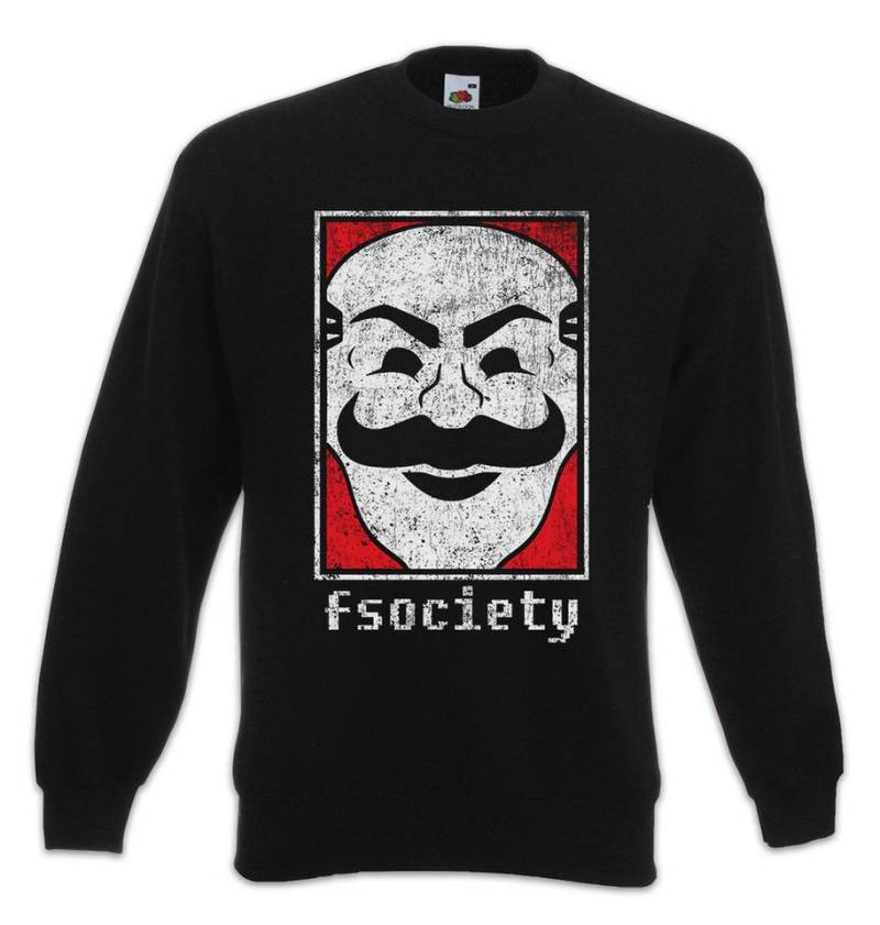 Urban Backwoods Sweatshirt Mr. Fsociety Logo Sweatshirt Symbol Robot Hacker Virus Wurm Malware E (1-tlg) Corp Company Logo von Urban Backwoods
