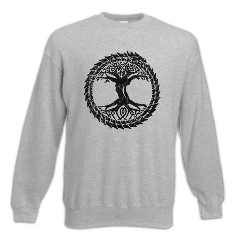 Urban Backwoods Sweatshirt Ouroboros Yggdrasil Sweatshirt Celtic Irminsul Tree Loki of Life Thor (1-tlg) Snake Weltenbaum Wikinger Vikings von Urban Backwoods