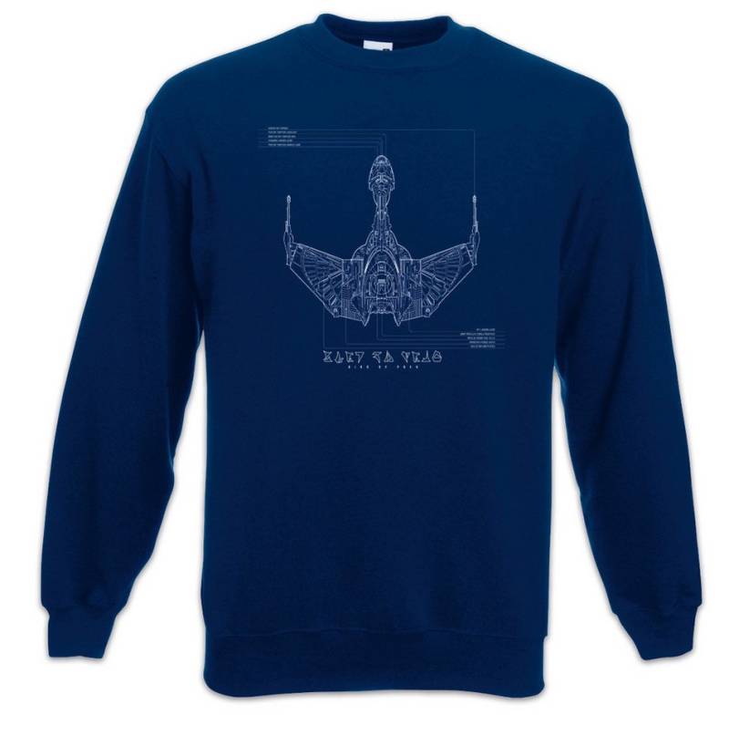 Urban Backwoods Sweatshirt Prey Bluebrint Sweatshirt Raumschiff Star Spaceship Sci-Fi Bauplan (1-tlg) Trek Bird Klingon Enterprise von Urban Backwoods