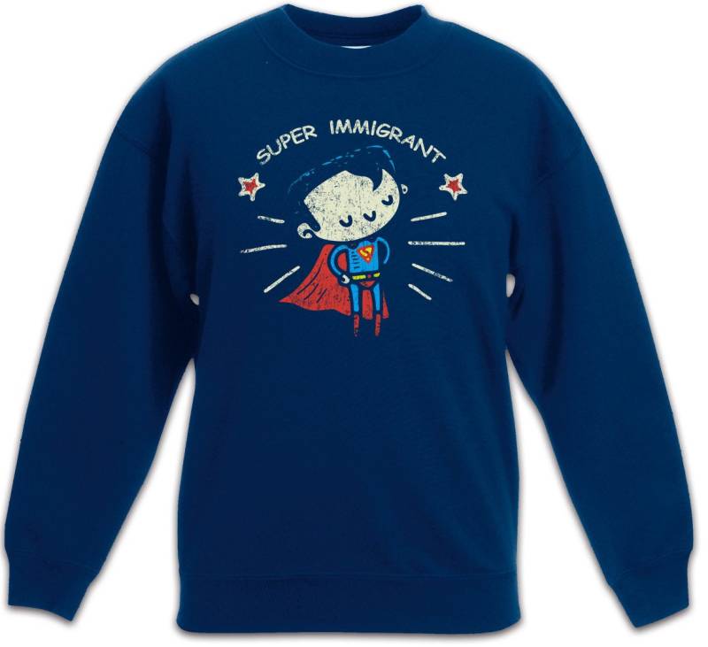Urban Backwoods Sweatshirt Proud Immigrant Kinderpullover Super Refugee Einwanderer Man (1-tlg) Flüchtling S Fun Comic von Urban Backwoods