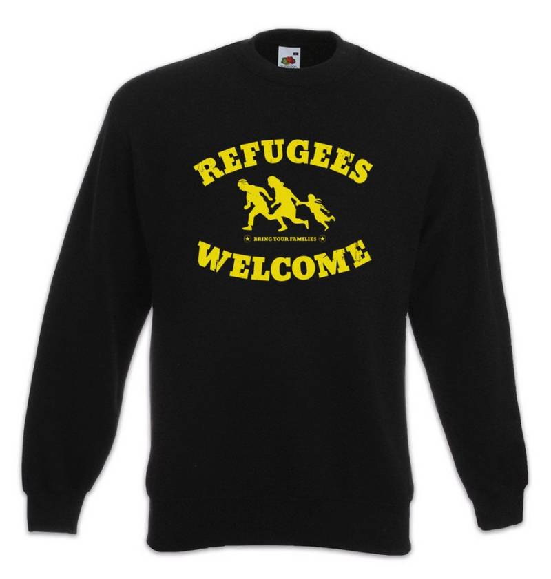 Urban Backwoods Sweatshirt Refugees Welcome Sweatshirt Demo Pro Willkommen Flüchtlinge Asyl Links (1-tlg) Linke Flüchtlingshilfe Geflüchtete von Urban Backwoods