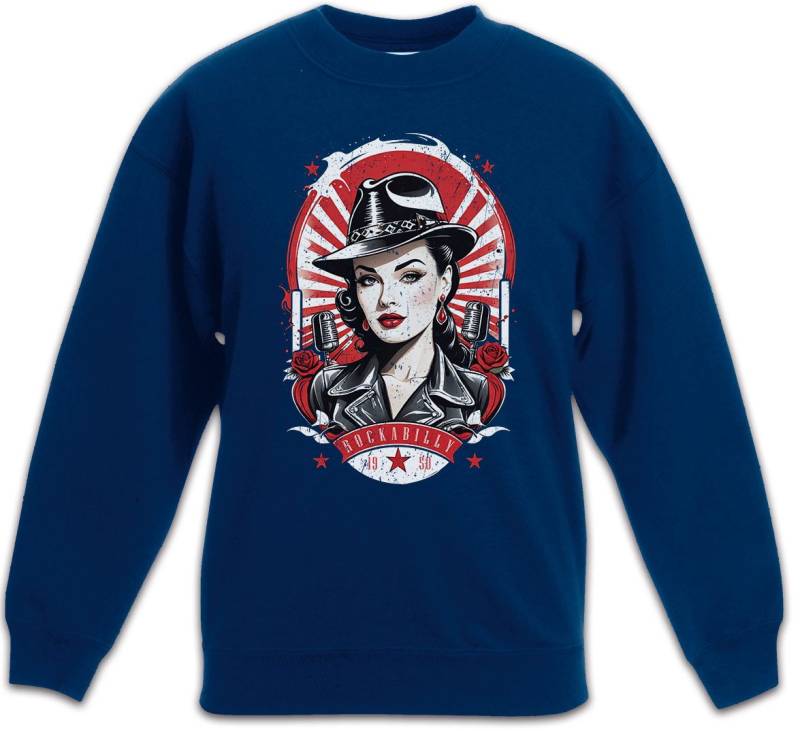 Urban Backwoods Sweatshirt Rockabella Beauty Kinderpullover Tattoo Rockabilly Art Artist Fifties (1-tlg) 50s Girl Pin Up von Urban Backwoods