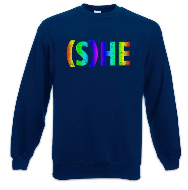 Urban Backwoods Sweatshirt S He Sweatshirt Queer Gay Schwul Lesbian Homosexuell LGBTQ Trans (1-tlg) Bisexuell Homosexual Bisexual Lesbisch von Urban Backwoods